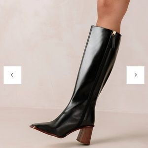 Alohas Tall Black Leather Heel Boots *make an offer!!!*